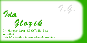 ida glozik business card